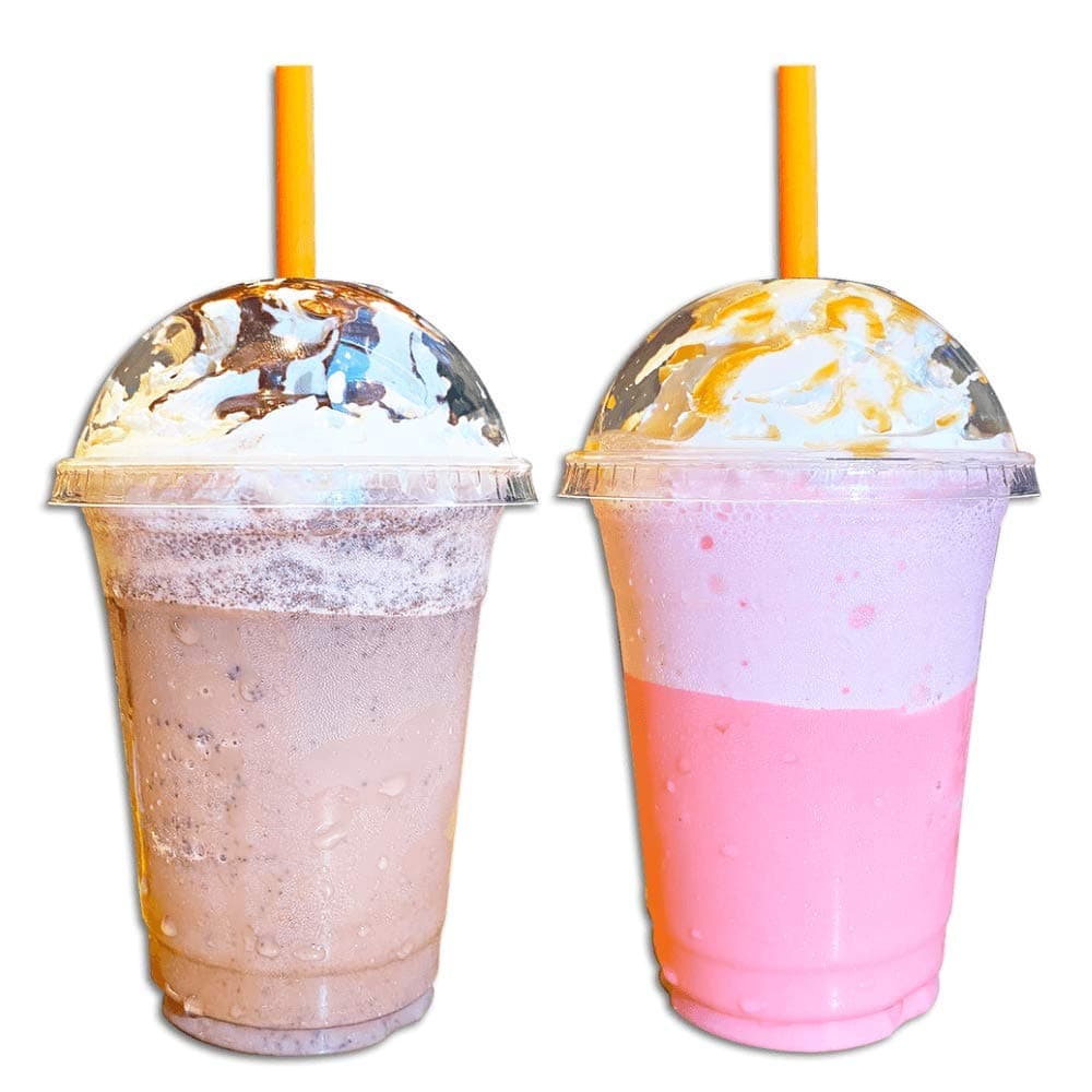 12 oz Clear Plastic Cups with Dome Lids - 100 Sets Disposable Party cups for To Go Iced Coffee Cold Drinks, Smoothie, Bubble Boba Tea, Juice, Parfait, Frappuccino, Milkshake. Nice Sealing Fruit Cup