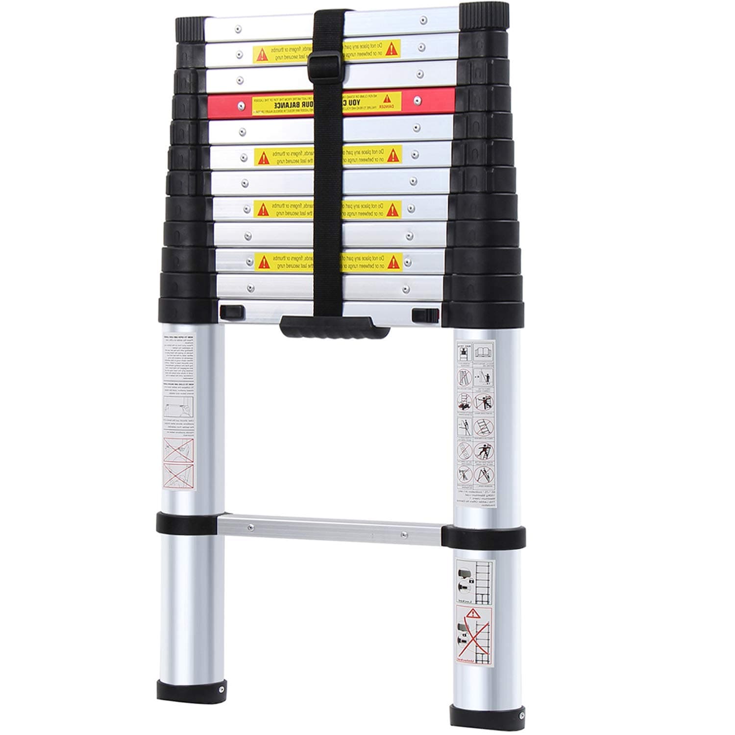 WolfWise Telescoping Ladder Aluminum Telescopic Extension Tall Multi Purpose