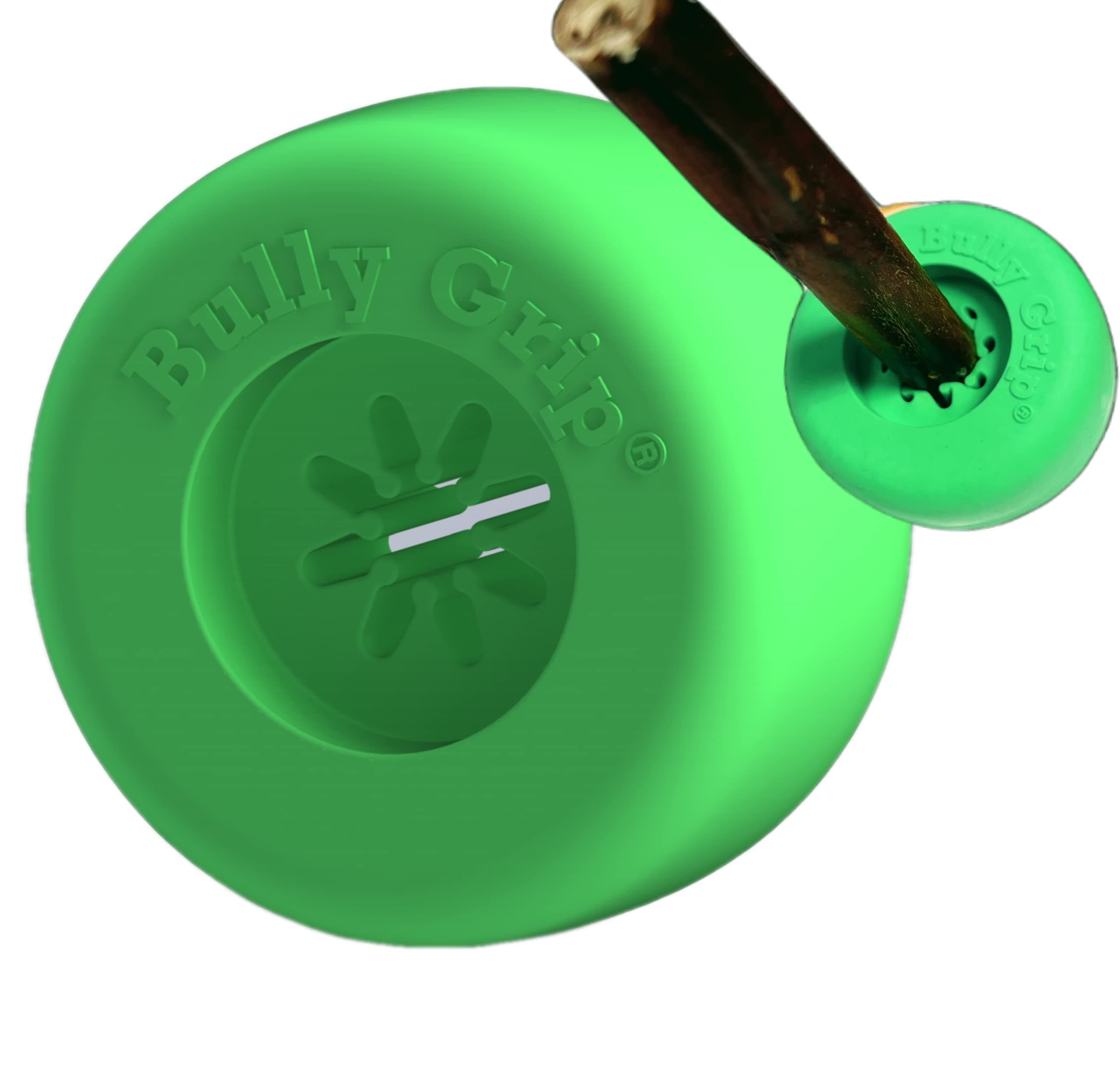 Bully Grip Stick Holder for Dogs - Small Size - Interactive Dog Toy, Dog Treat Holder, Slow Feeder, Treat Dispenser, Chew Toy and Dog Safety Device