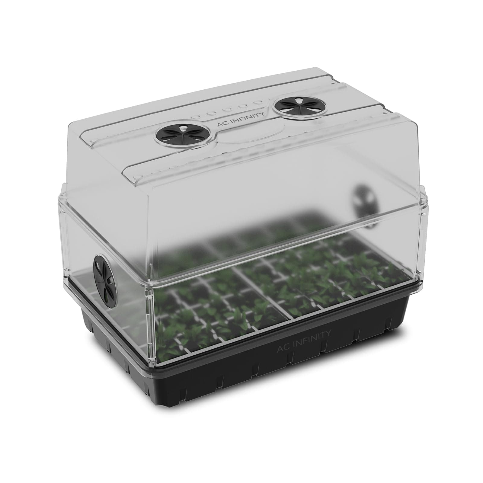 Humidity Dome, Germination Kit with Sturdy Drip Tray, 5x8 Cell Seedling Tray, and Vented Height Extension Panels, for Seed Starting, Propagation, Cloning Plants