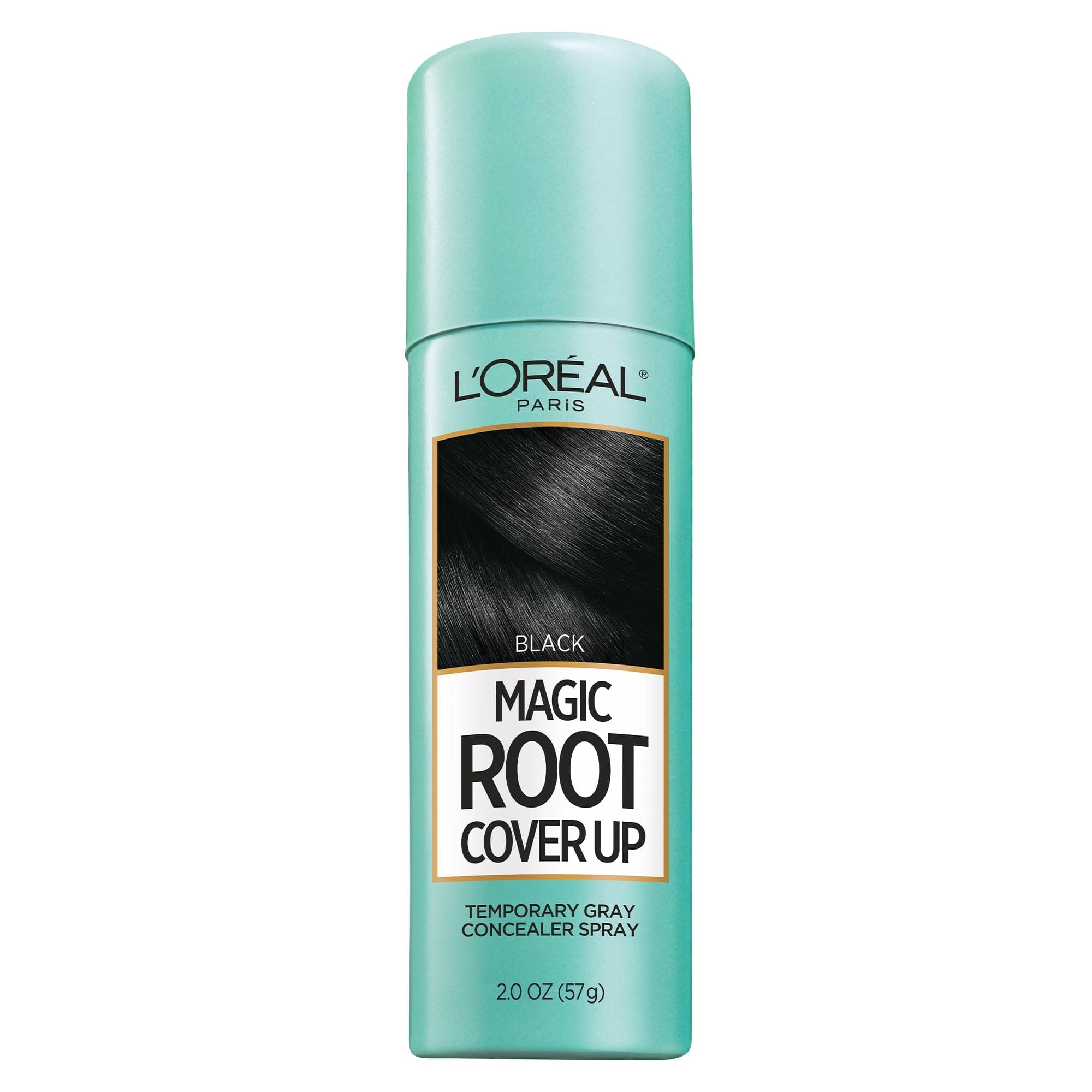 Hair Color Root Cover Up Temporary Gray Concealer Spray, Black, 2 Ounce