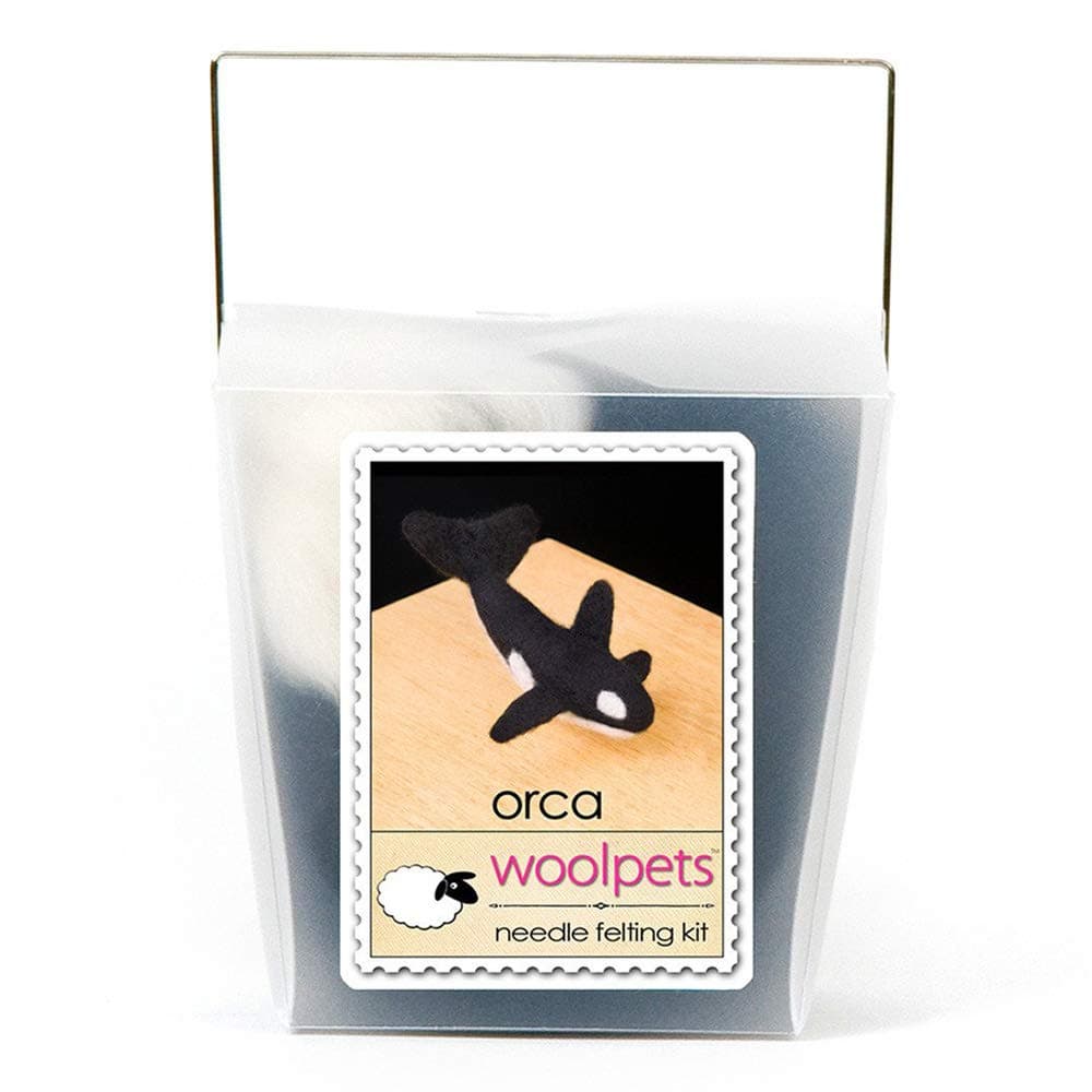 WoolPetsWoolpets, Needle Felting Kit, Easy, Orca, 1032