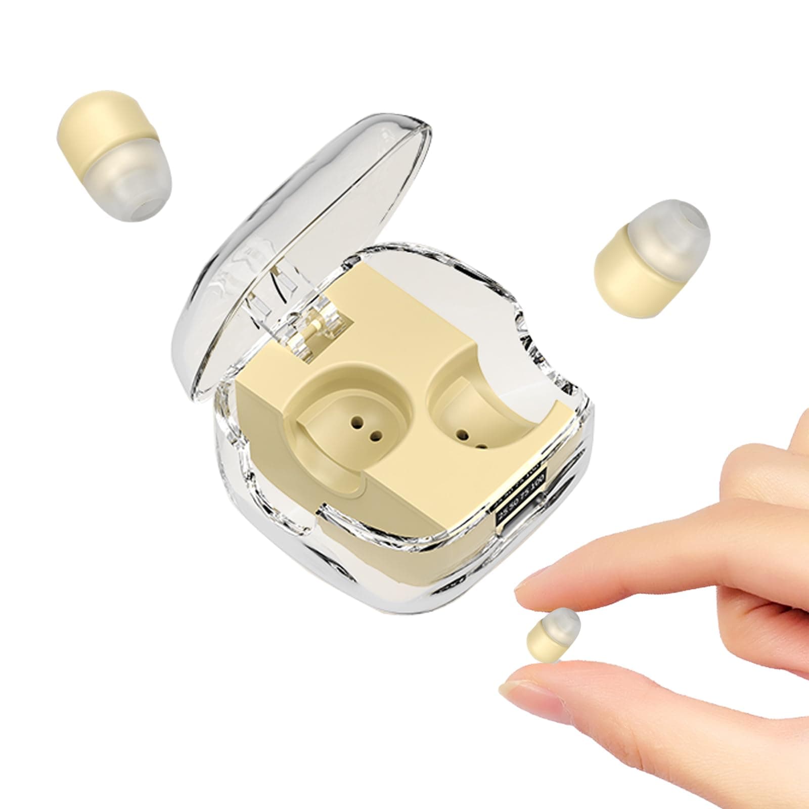 Invisible Small Mini Wireless Earbuds Bluetooth In Ear ENC Noise Cancelling Headphones Invisible Earphones Sleep Ear Buds for Small Ear Canals TWS Kids Tiny Earbuds for Men Women Sleeping Work Sports