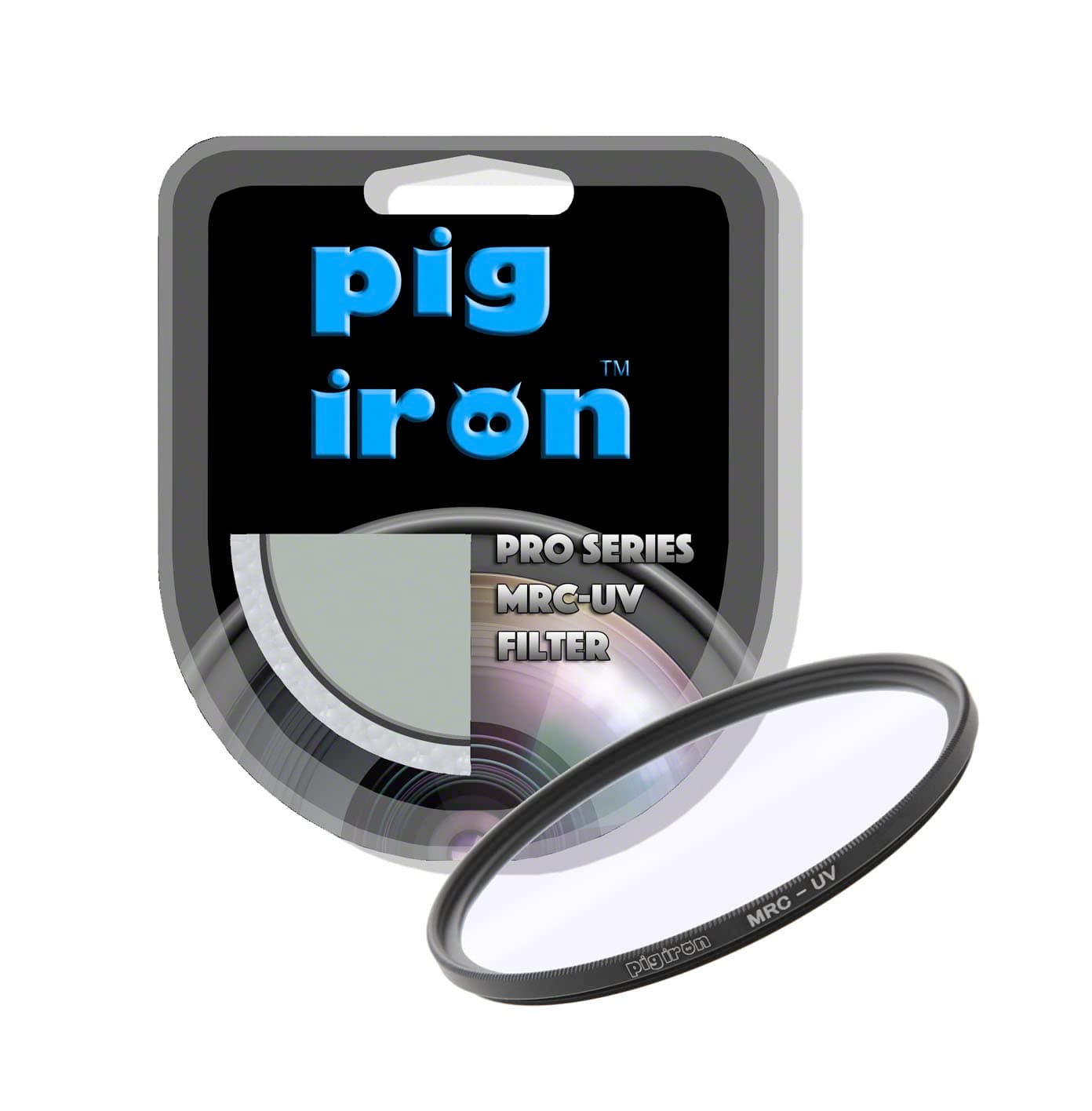 Pig Iron Pro Series Multi-Coated UV Filter. Camera Lens Protector Filter. Premium B270 Schott Glass Element. (72mm)
