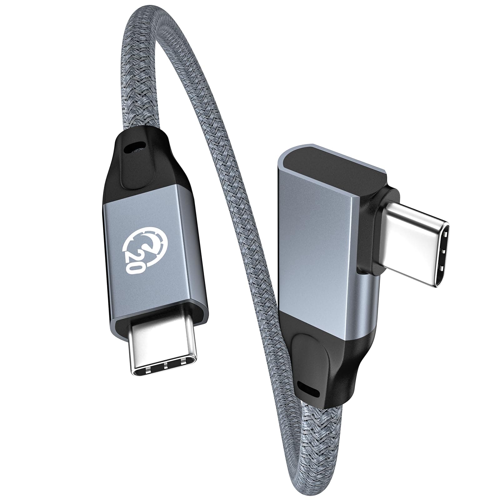 UseBean USB C Cable, Short 0.2M Type-C Cable, I-Shape, USB 3.2, Gen 2X2, 20Gbps Data Transfer, PD Supported, 100W/5A, Ultra Fast Charging, 4K/60Hz, Video Output, Type C, Ultra Durable Nylon, iPhone 16