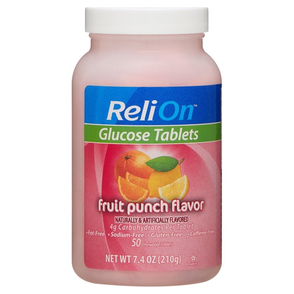 Relion Glucose Tablets - Fruit Punch Flavor - 50 counts