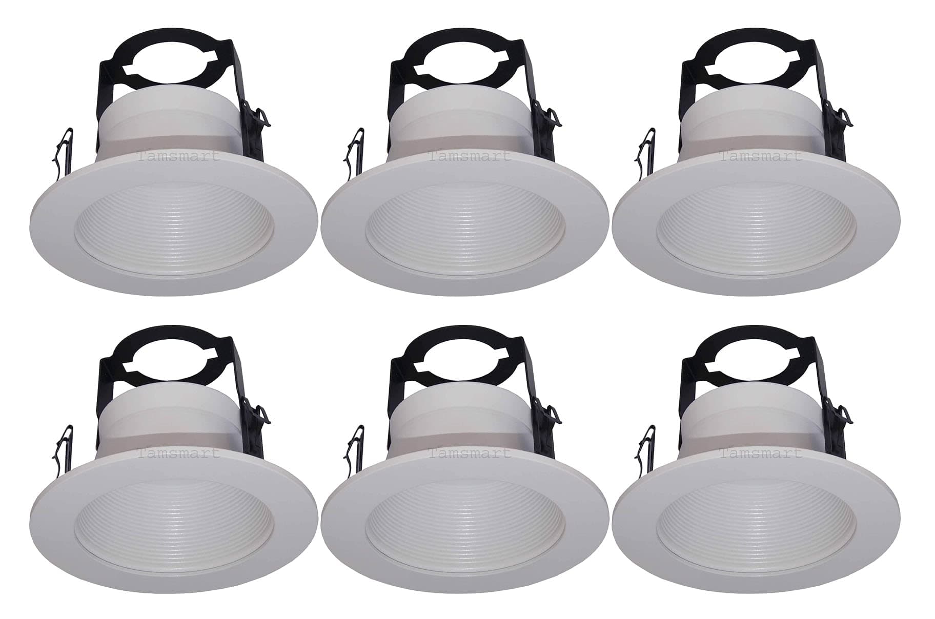 6 Pack-4" Inch Open Baffle Trim with Bracket for Line Voltage Recessed Light/Lighting-fit Halo/Juno