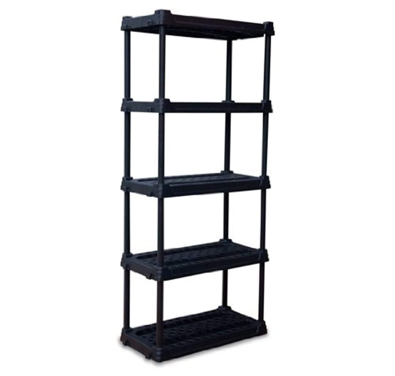 Super Box 18" Plastic 5-Tier Shelf Storage Shelving