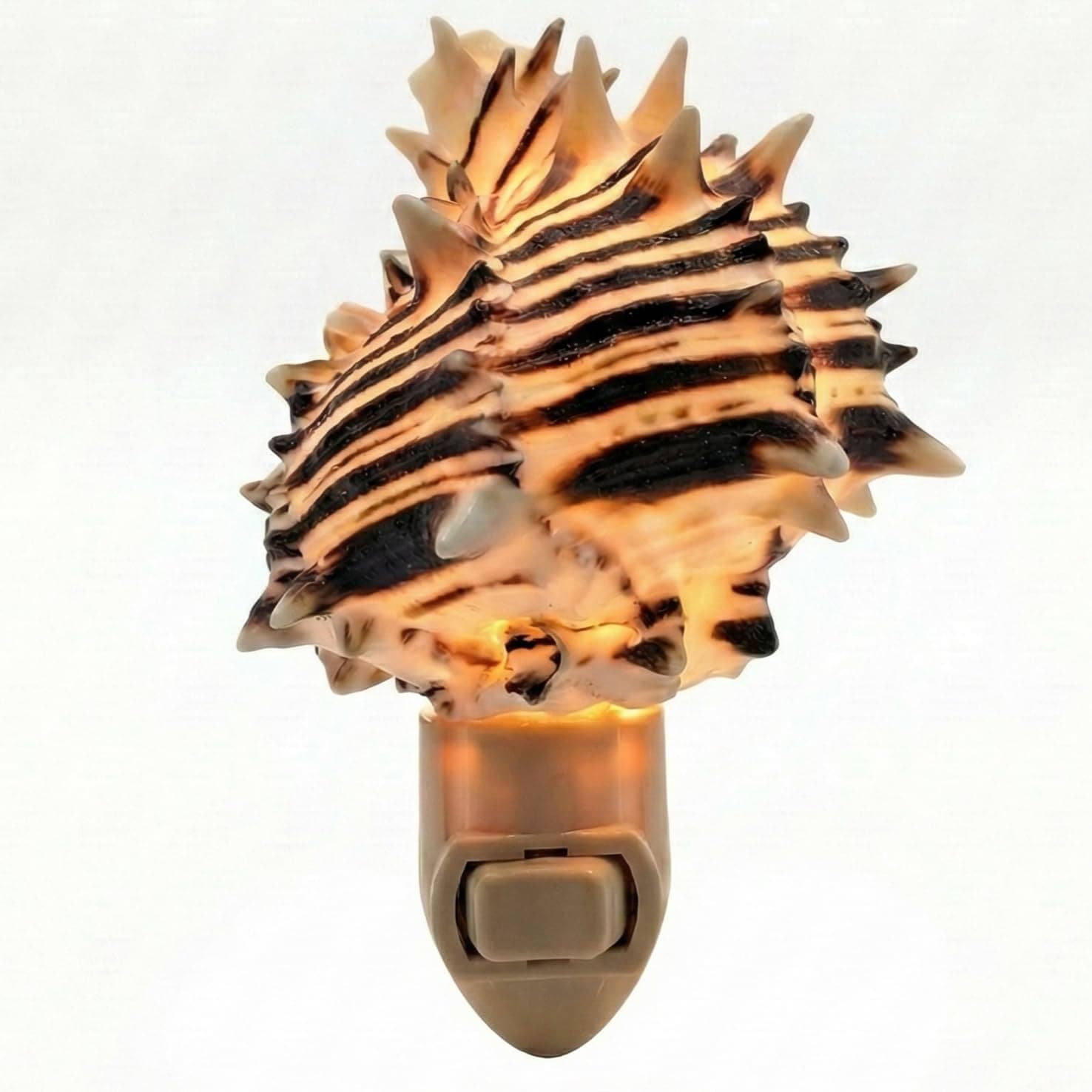 Seashell Night Light – Black Murex Nautical NightLight – Shell Light for Bathroom – Sea Shell Lamp – Seashell Lamp Plug Into Wall