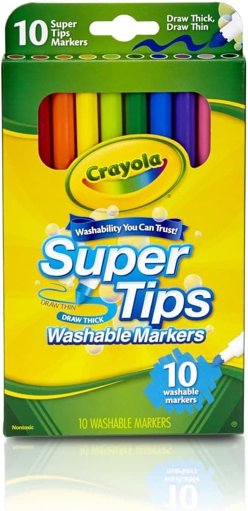 Washable Super Tip Markers (10 Count), 6 PACK