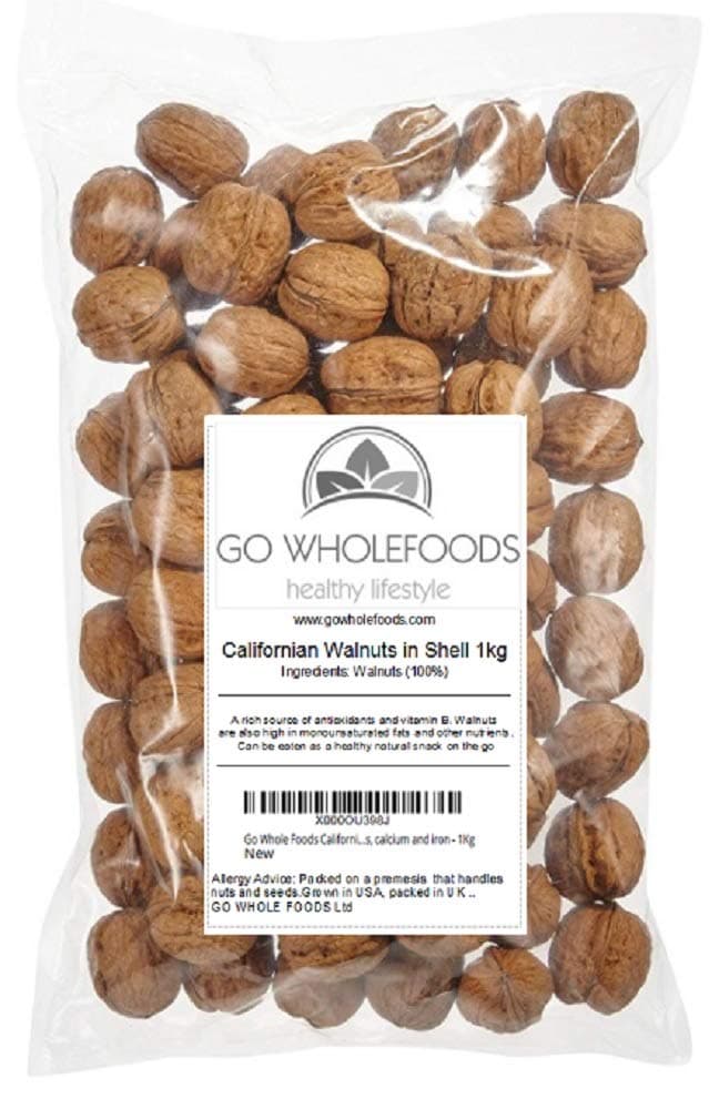Go Whole Foods - Whole Walnuts in Shell | Rich Source of Protein ,Vitamins, Calcium and Iron - (6kg)