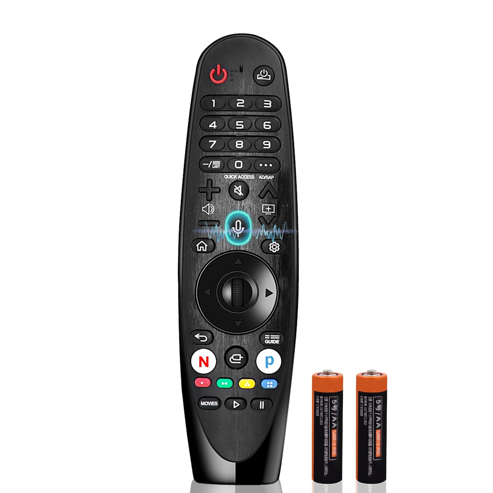 Replacement for LG Voice Magic Remote Control for Many LG Models AN-MR20GA MR19BA MR18BA MR650A Magic Remote with Voice and Pointer Function for LG Magic Voice Remote