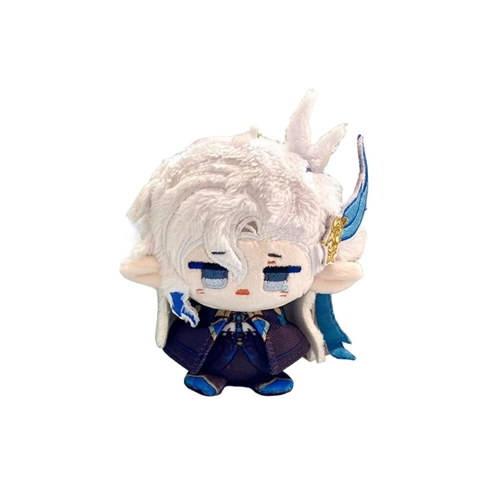 CALEMBOU Anime Charms Plush Keychain for Backpack, 4" Cute Chibi Plush Figure,Neuvillette Keychain Plushies Birthday for Fans