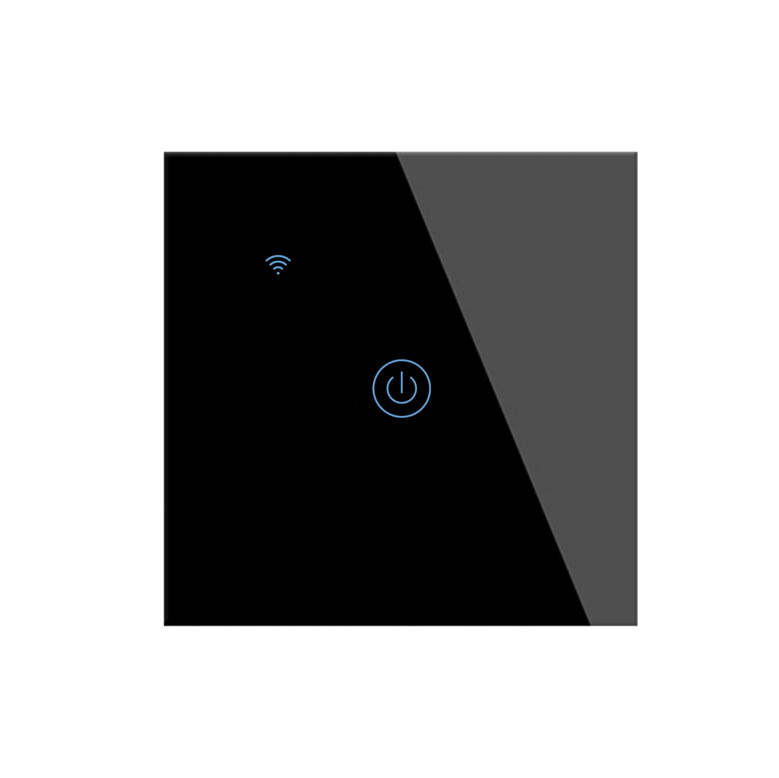 WiFi Smart Wall Light Switch, No Neutral Wire Required, No Hub Required, Compatible with Alexa and Google Home, APP Remote Control, Timing Function, Voice Control(1 gang-black)