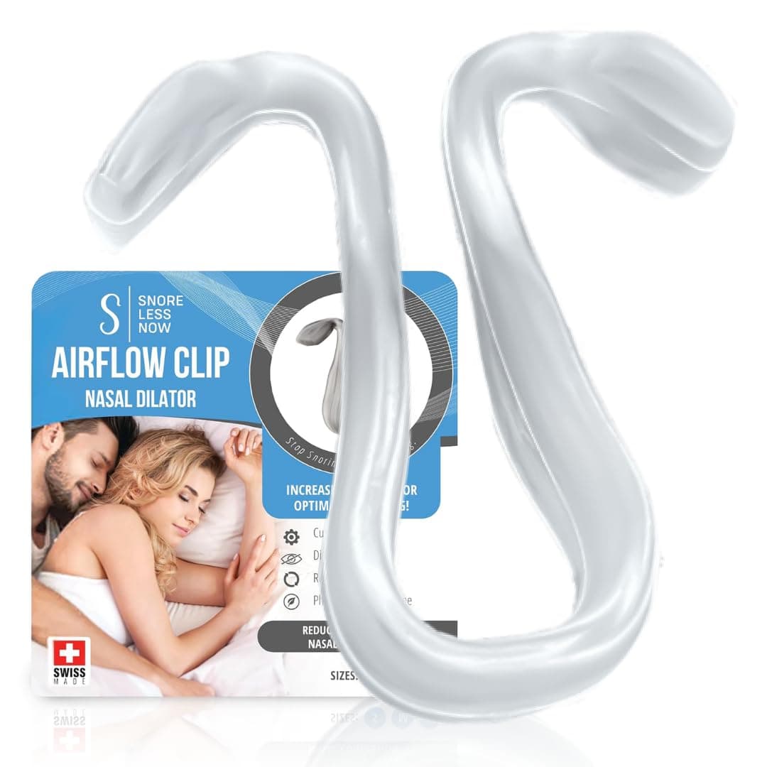 Airflow Clip Nose Dilator Test Pack | Swiss Snore Solution | Unlock Deviating Septum | Breathe Better Sleep | BPA Free Nose Clips | Constipation Relief