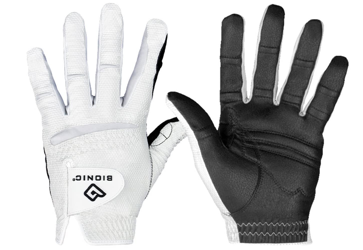 New Improved 2X Long Lasting Bionic RelaxGrip Golf Glove with Patented Double-Row Finger Grip System (Men's Large, Worn on Left Hand)