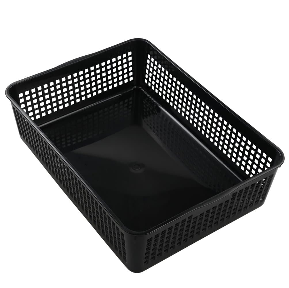 Saedy Plastic Storage Basket file baskets Black 0553