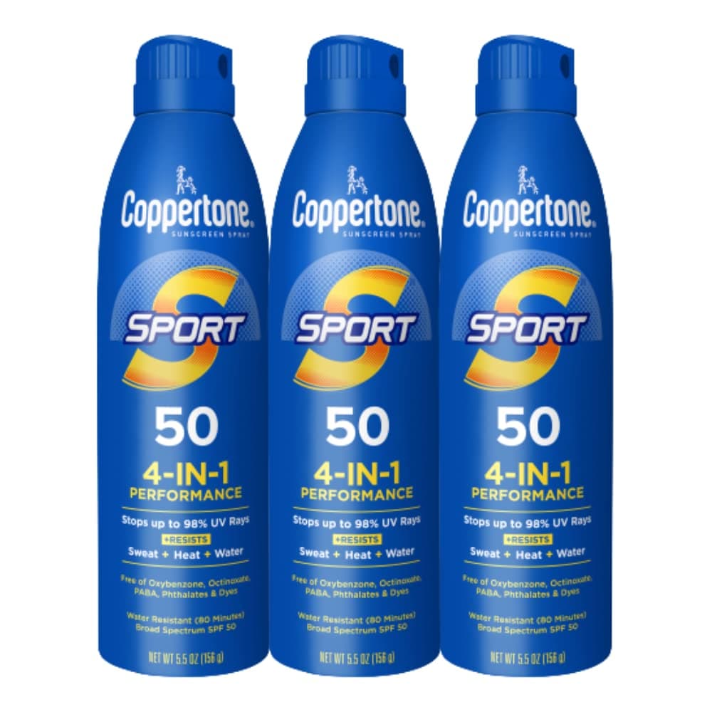 SPORT Continuous Sunscreen Spray Broad Spectrum SPF 50 Multipack (5.5 Ounce Bottle, Pack of 3)