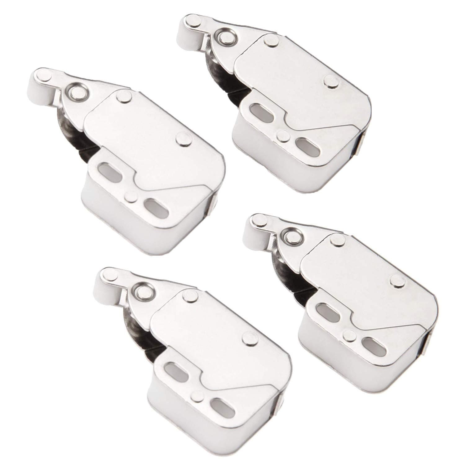 2 x Spring Loaded Mini Tip Push Catch Release Latch Caravan Boat Cupboard Door Cabinet Latch Lock Set for Cupboard Cabinets Door Craft Slide Drilling, Push to Open Touch Release Lock Spring