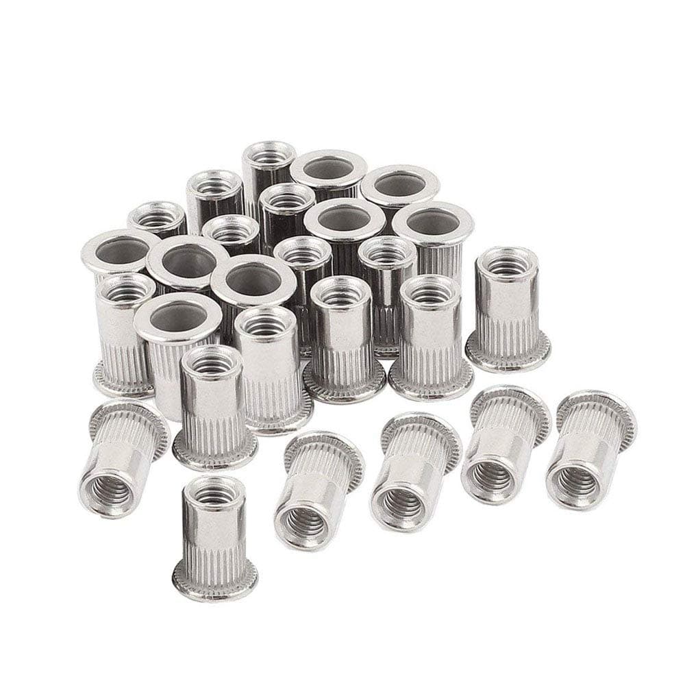 40PCs 8-32 Stainless Steel Rivet Nuts Nutsert Threaded Rivet Insert Rivnuts 8-32UNC