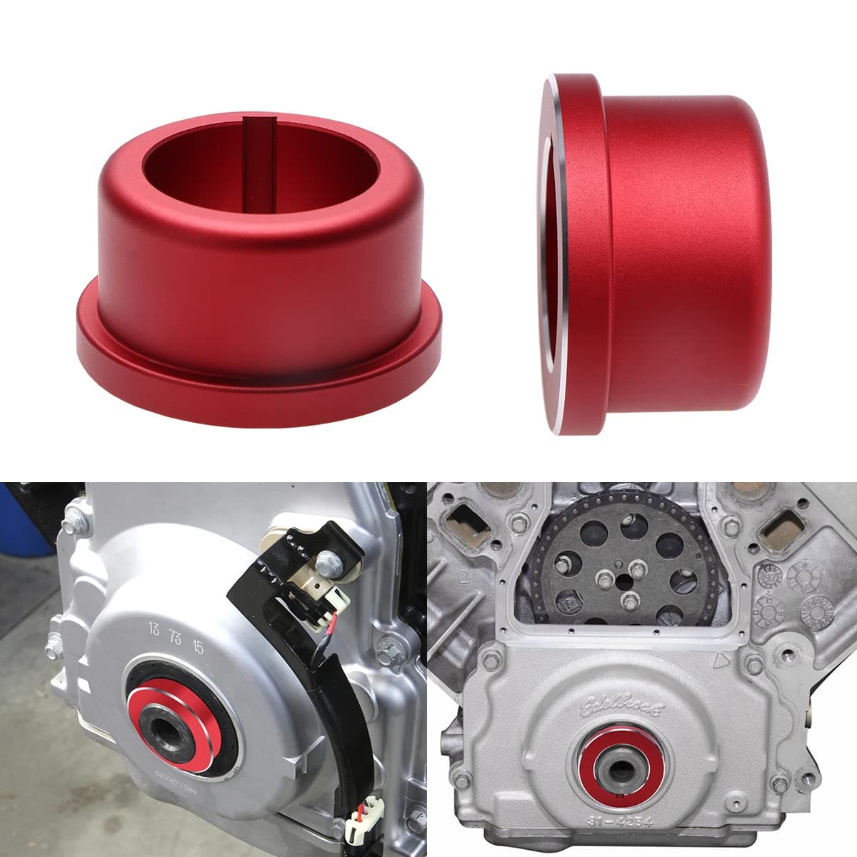 LS Timing Cover Alignment Tools & Seal Installer Seal Kit, Front Rear Cover Alignment Tool Kit Fit for LS Series Engines Ls1 Ls2 Ls3 Ls6 Ls Lq4 Lq9 4.8 5.3 5.7 6.0 6.2 (Red)