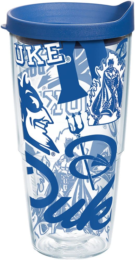 Tervis Made in USA Double Walled Duke University Blue Devils Insulated Tumbler Cup Keeps Drinks Cold & Hot, 24oz - No Lid, All Over