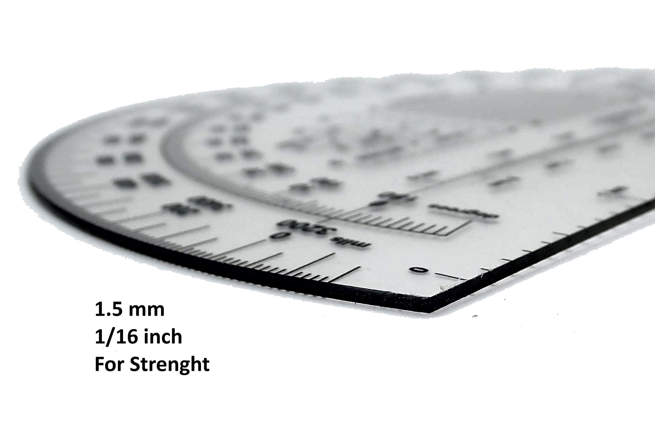 Degrees Mils Meters Yards Protractors