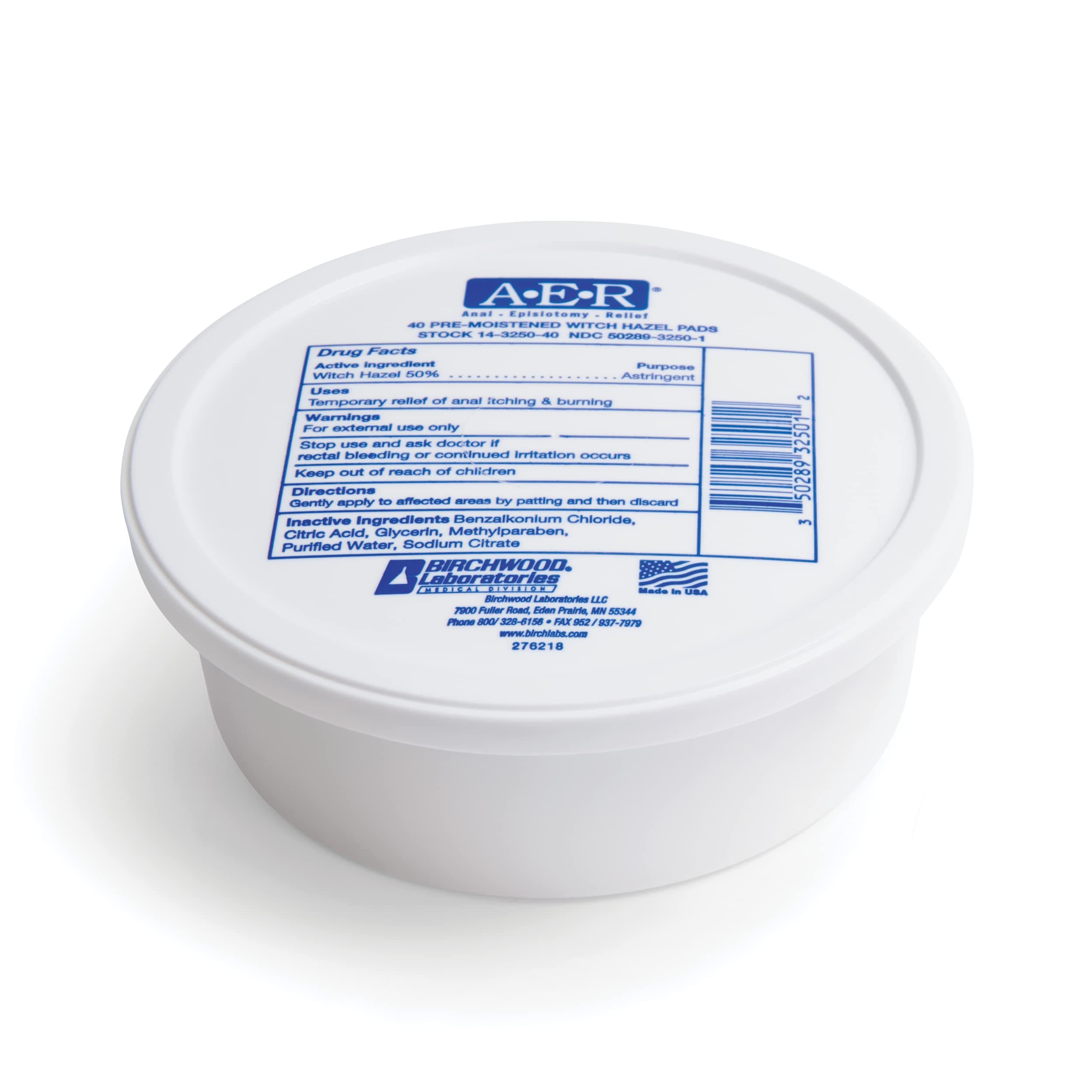 BIRCHWOOD LABORATORIES INC Pre-Moistened Witch Hazel Pads,80 Count