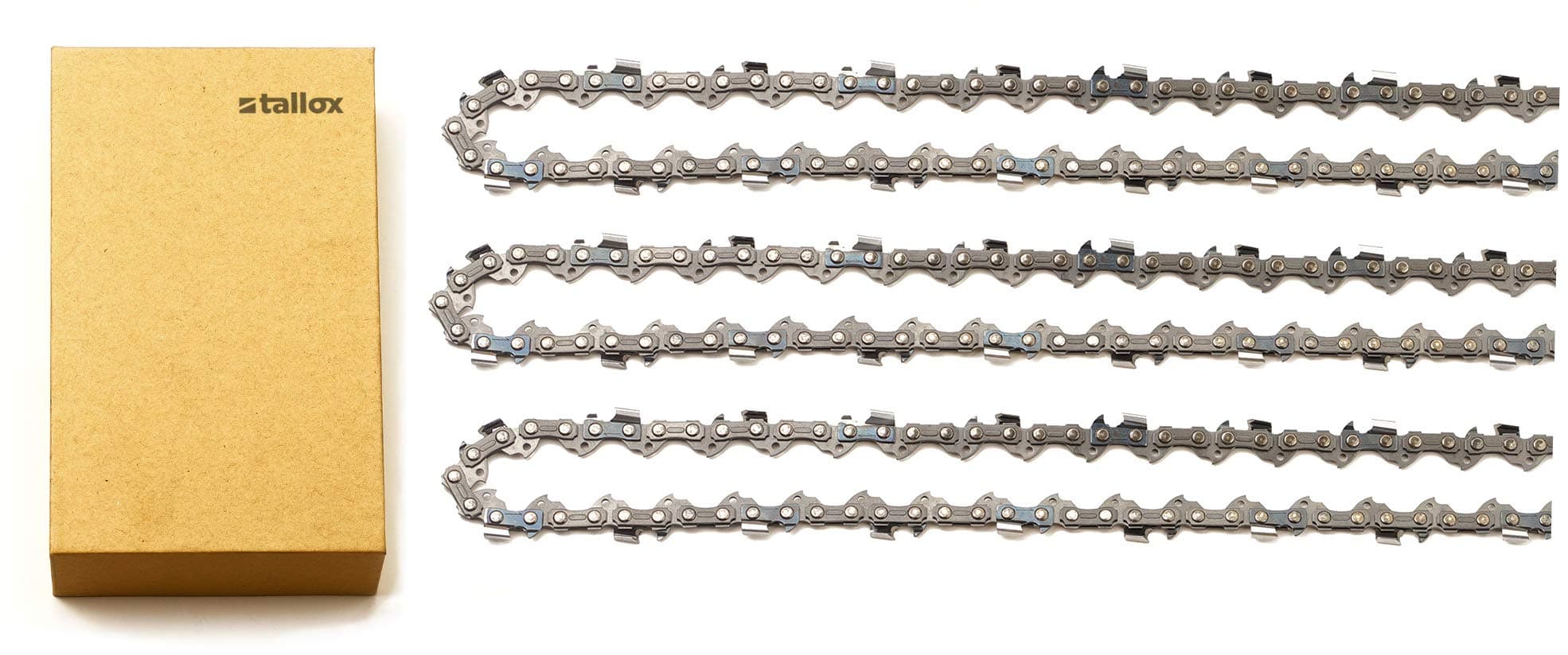 3 pack tallox 14" chainsaw chains 3/8 LP .050" 52 Drive Links fits Fits Husqvarna 120, Echo CS-310, Ryobi RY3714 - S52 Craftsman, Echo, Homelite, Poulan and More