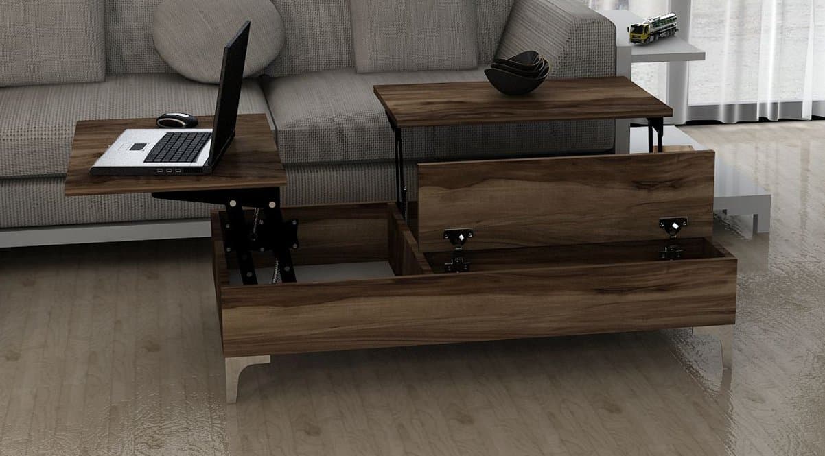 Pazzaz Lift-Top Coffee Table (Brown)