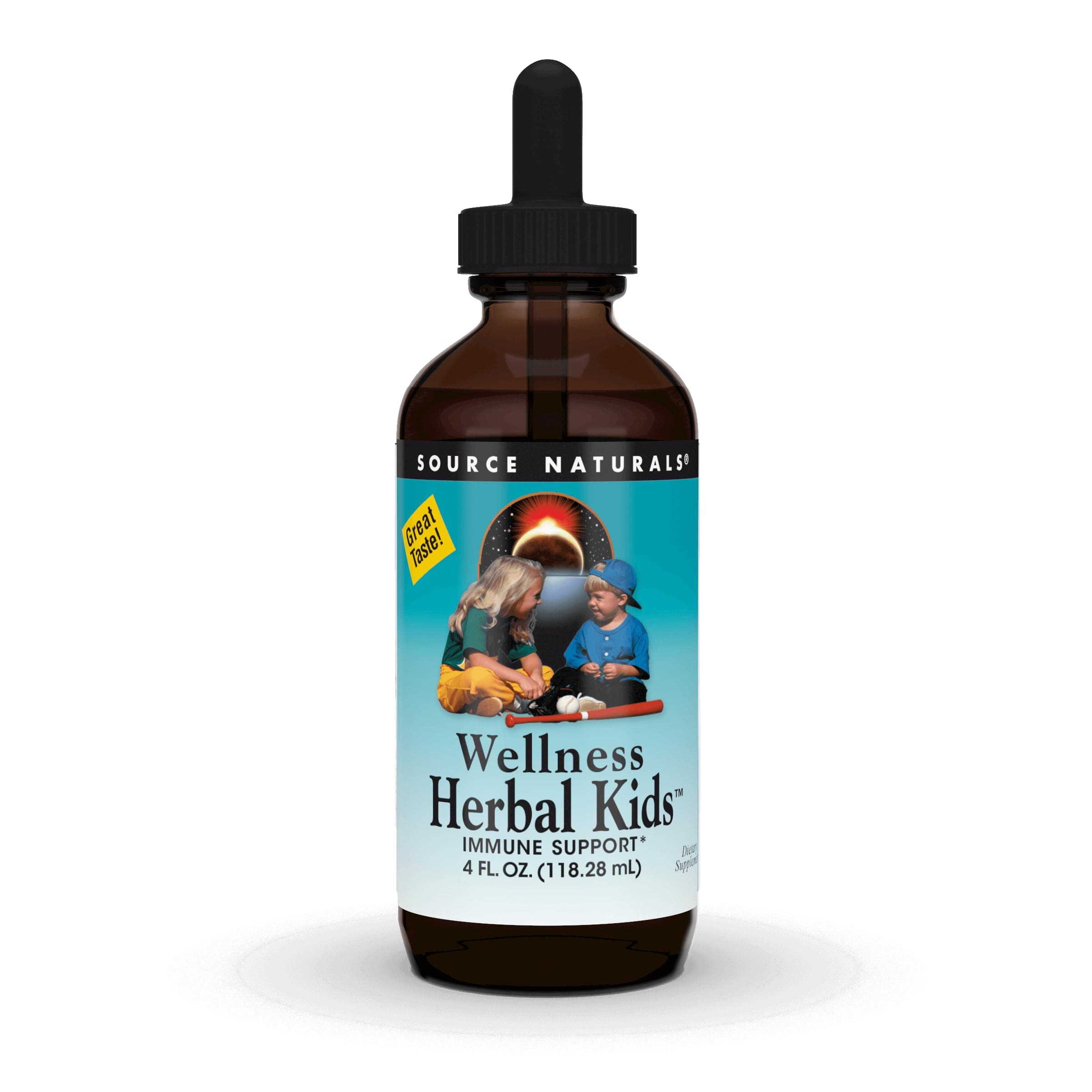 Source Naturals Wellness Herbal Kids Liquid Formula - for Immune System Support - 4 Fluid oz