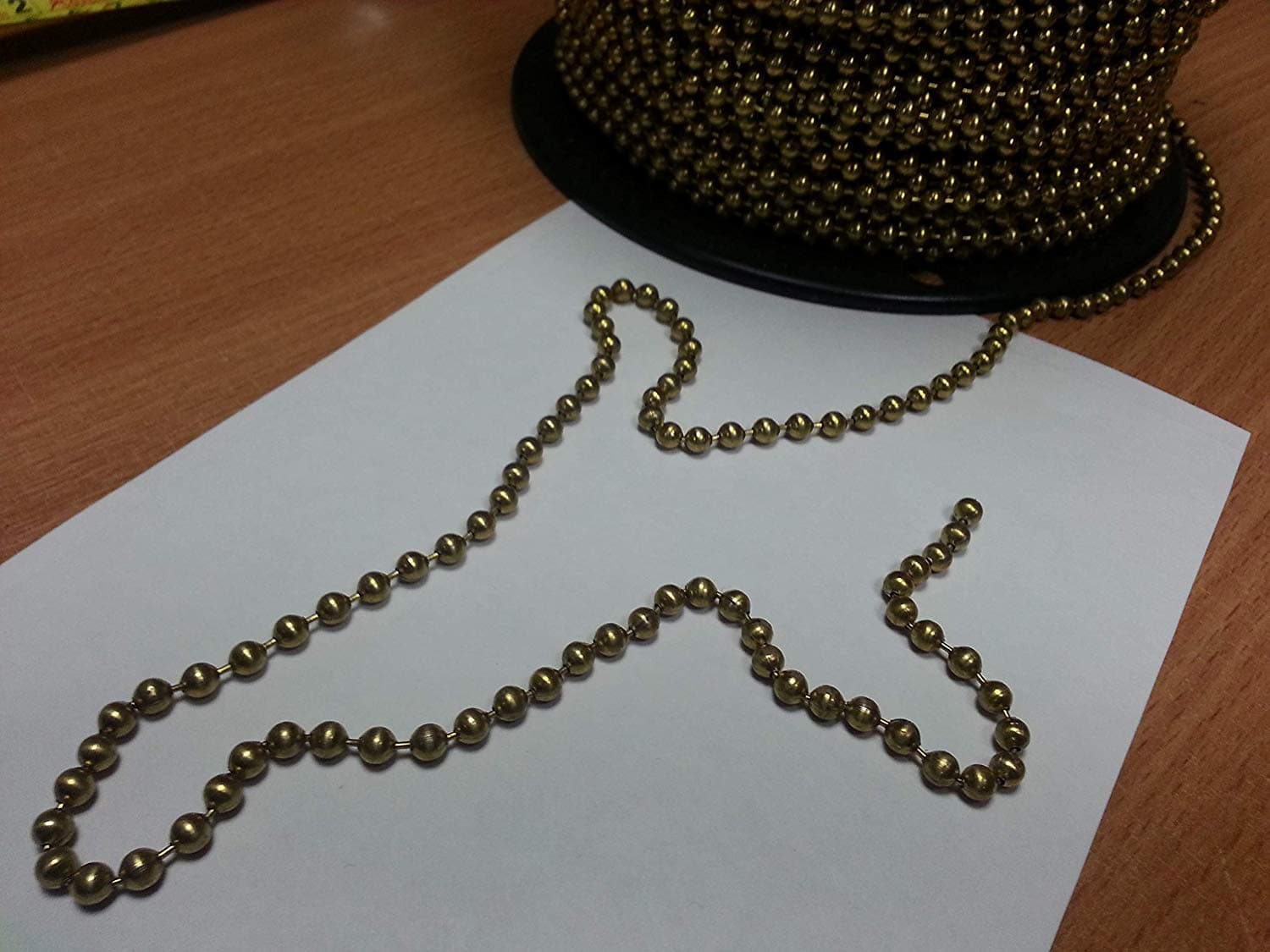 CUSTOM PLUS BLINDS Brass 4.5mm Ball Roller/Roman blind chain - sold by the metre