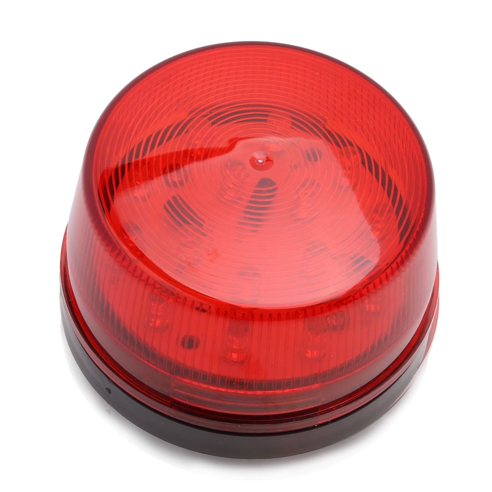 Huoshang RED LED 12 Volt Security Alarm Strobe Light with Screw Base for Home Security System
