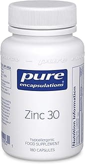 Pure Encapsulations Zinc 30 - Zinc Picolinate 30mg - Highly Absorbable Hypoallergenic Supplement - 180 Capsules