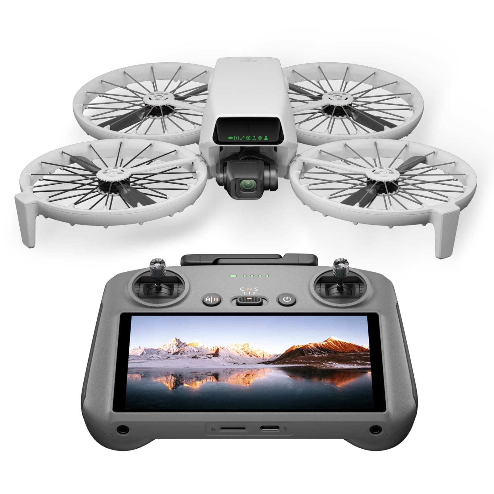 DJI Flip(RC 2画面送信機付属)ドローン カメラ付き 4K フォローミードローン 4K UHDカメラ搭載(大人用) 249 g未満 小型ドローン 3軸ジンバル 13 kmビデオ伝送 手のひら離陸 飛行時間31分