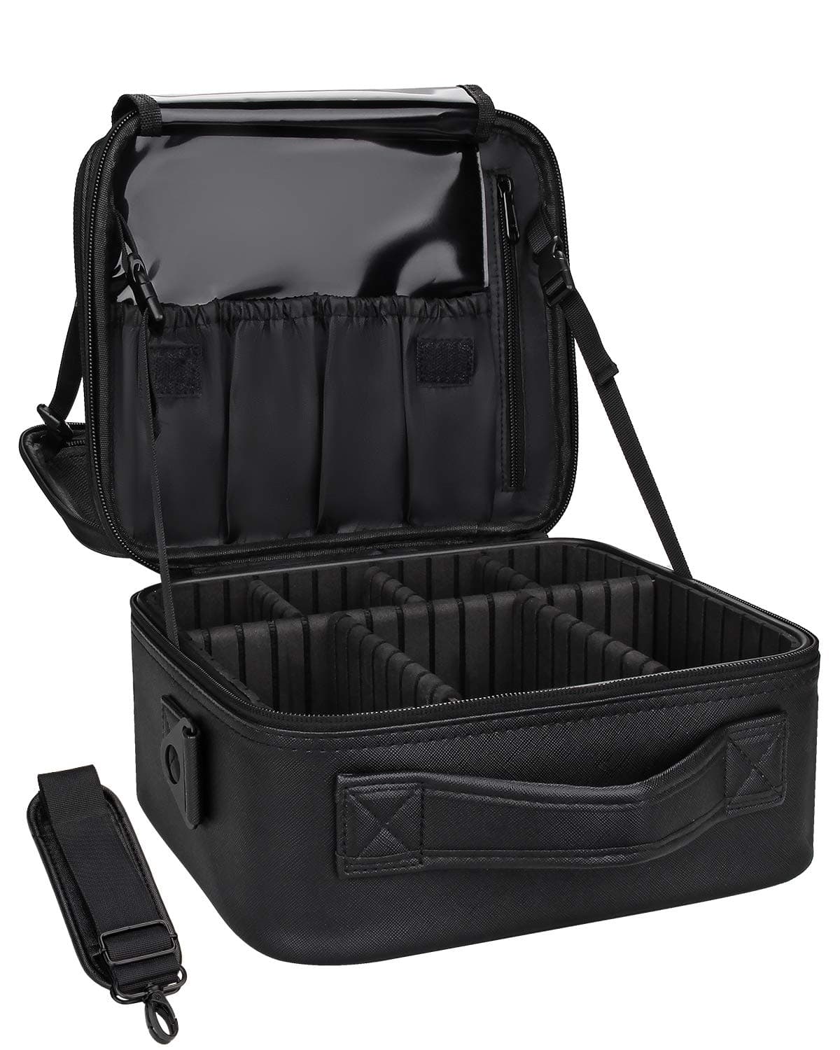 Relavel Rolling Makeup Case, Professional Makeup Artist Train Case