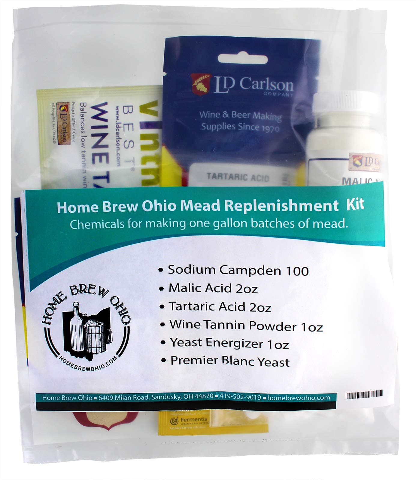 Home Brew Ohio Mead Making Kit Replenishment Packet