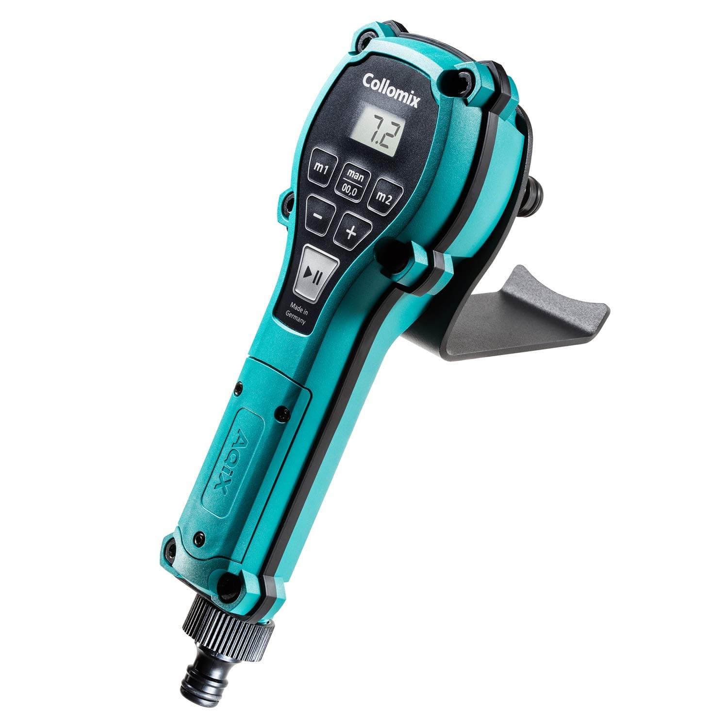 COLLOMIX Water Dosing Device - AQiX Precision Water Meter for Material Mixing with Automatic Flow Stop & 3/4" Quick Hose Connector - AQiX