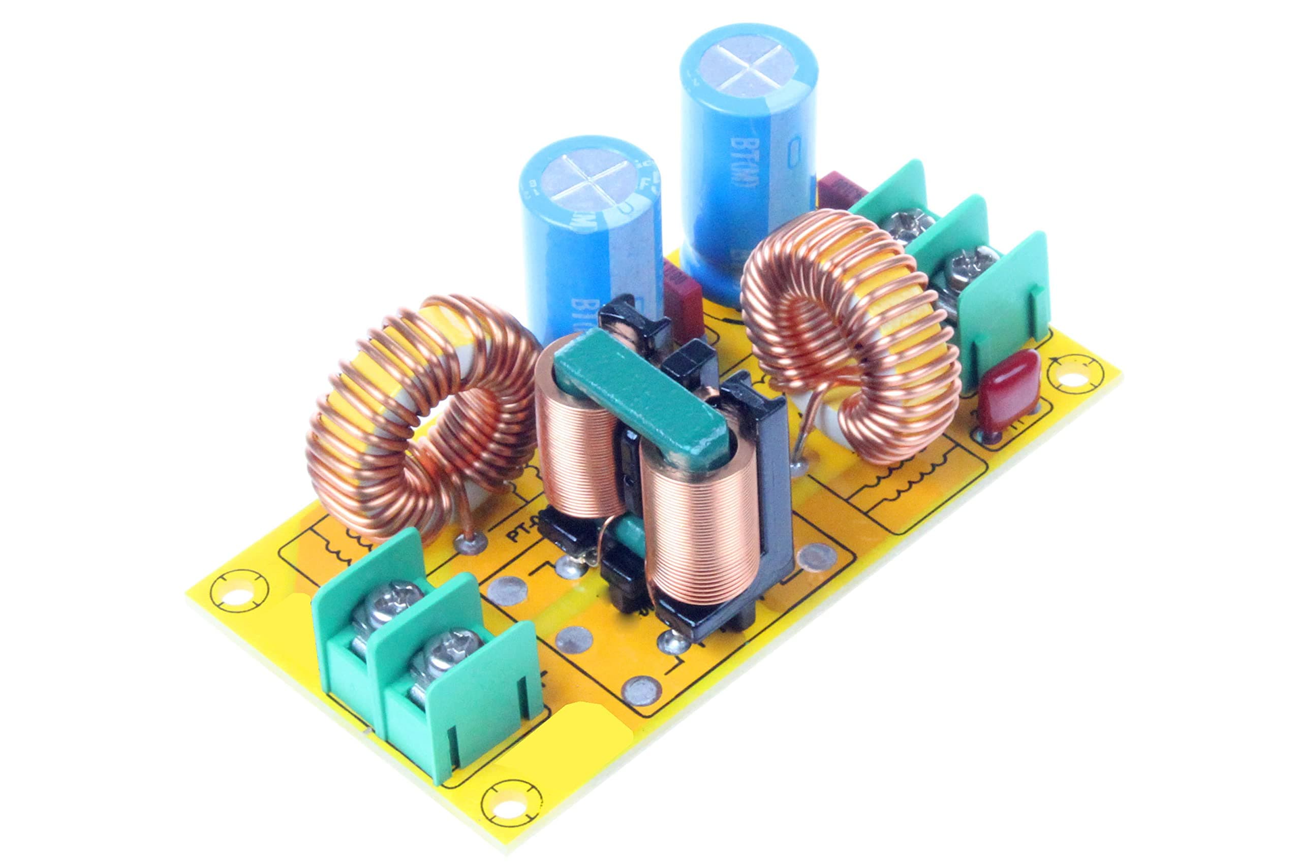 NOYITO DC LC Filter DC EMI Power Filter 0 to 50V 2A 4A 10A 20A Filtering Board (10A)