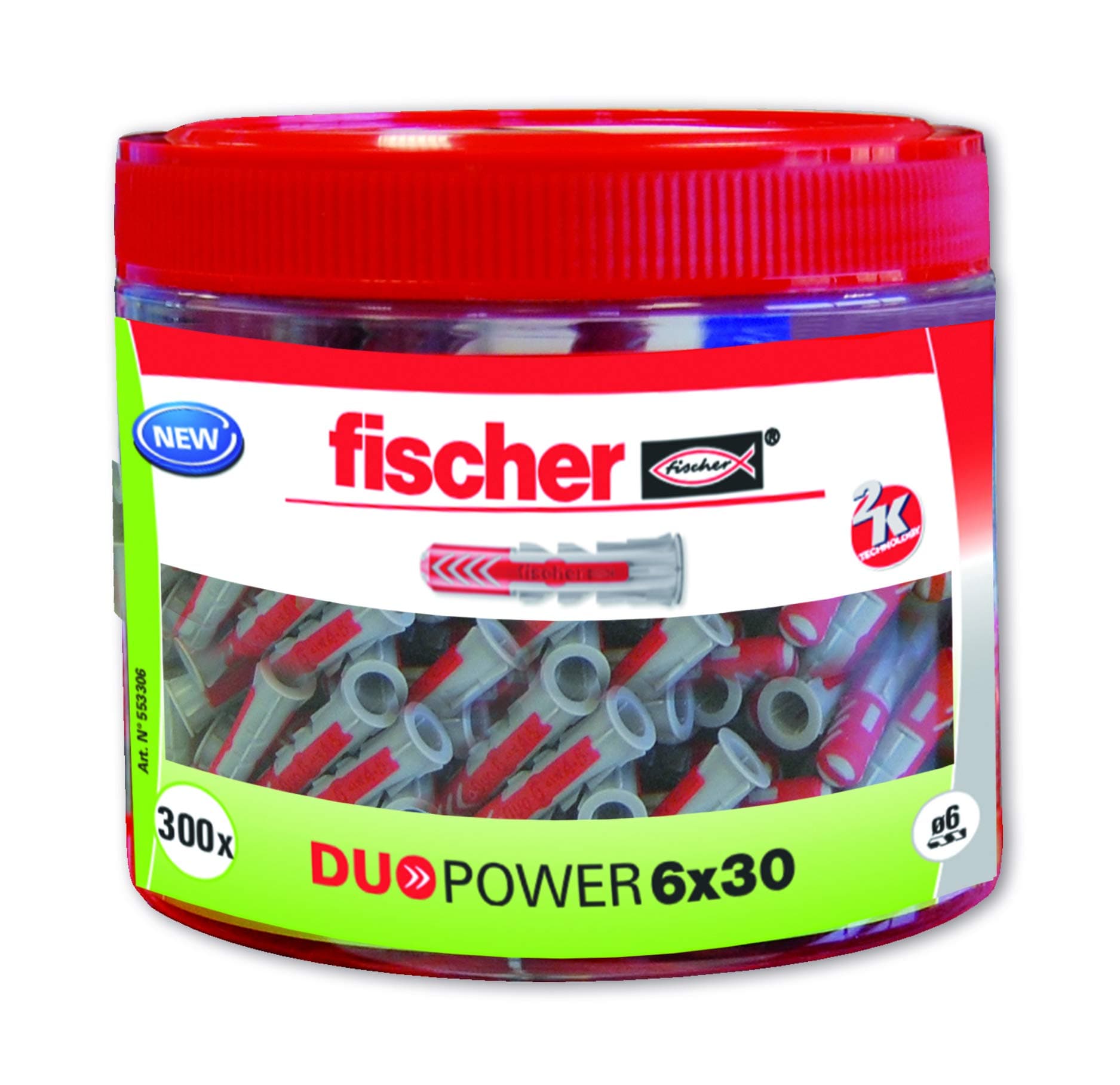 Nylon Cleat, Grey/Red, 6 x 30