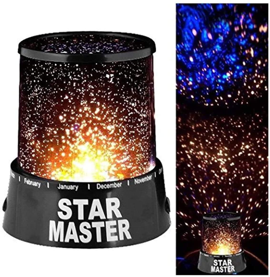 Star Master Night Light Room Projector Black/Silver 10.9x10.9x11.5centimeter
