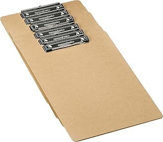 Amazon Basic Clipboard Office Hardboard 6 Pack, Brown