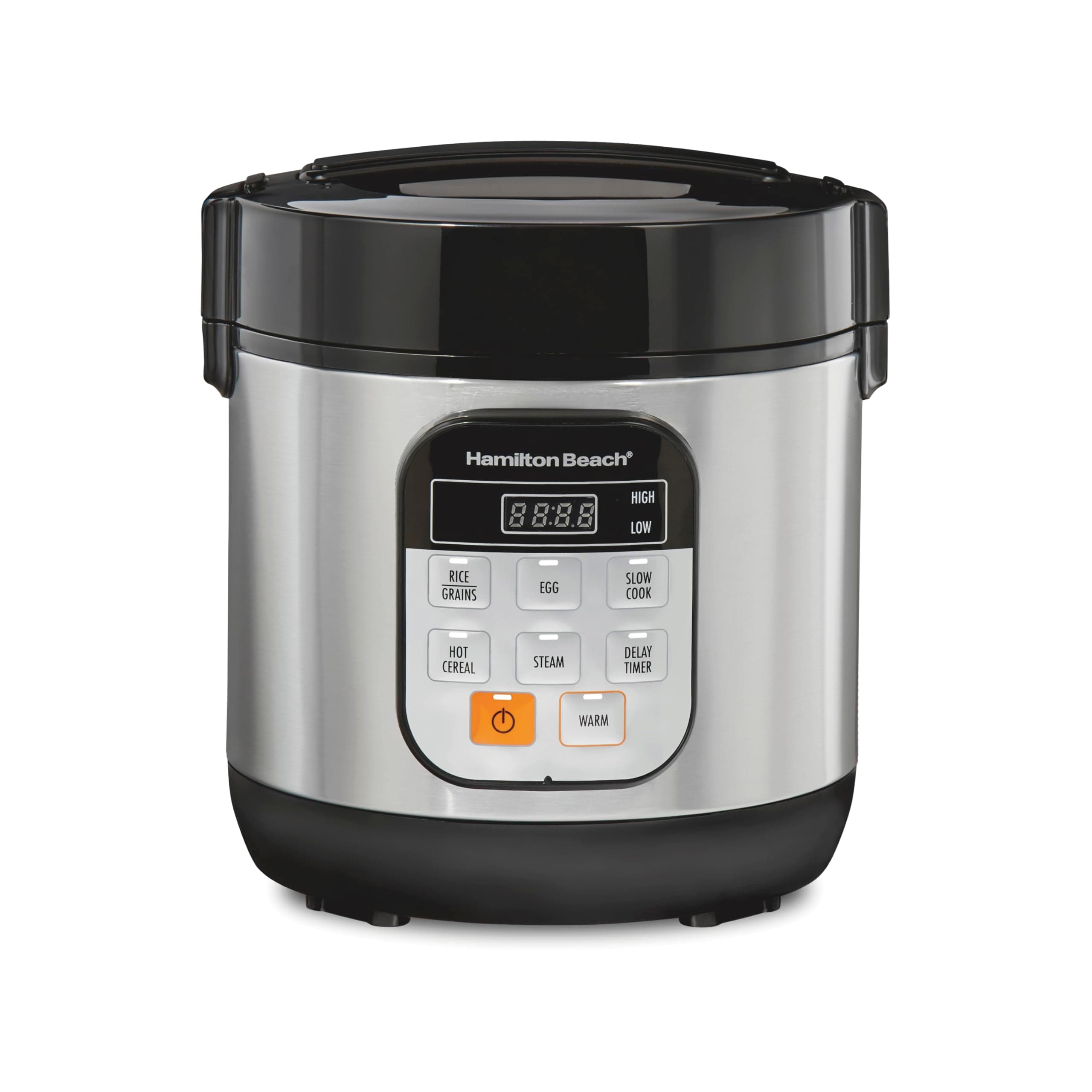 Hamilton-Beach 37524 Compact Multi Cooker, 1.5 Quart, with Rice Cooker, Egg Cooker, Slow Cooker, Food Steamer and Cereal Functions
