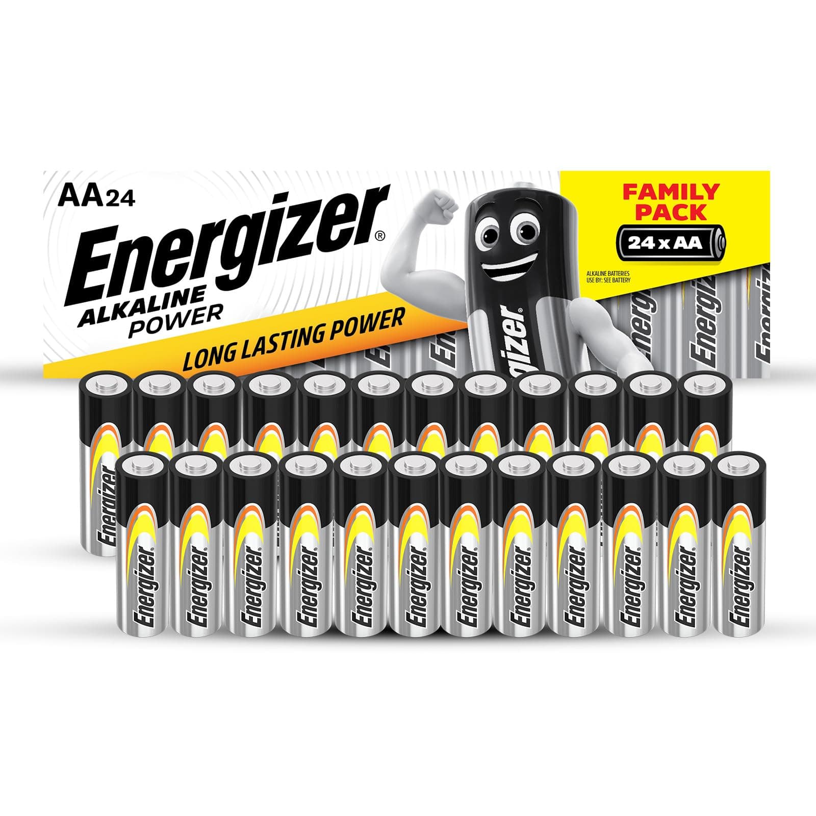 Energizer AA Batteries, Alkaline Power Batteries, 24 Pack