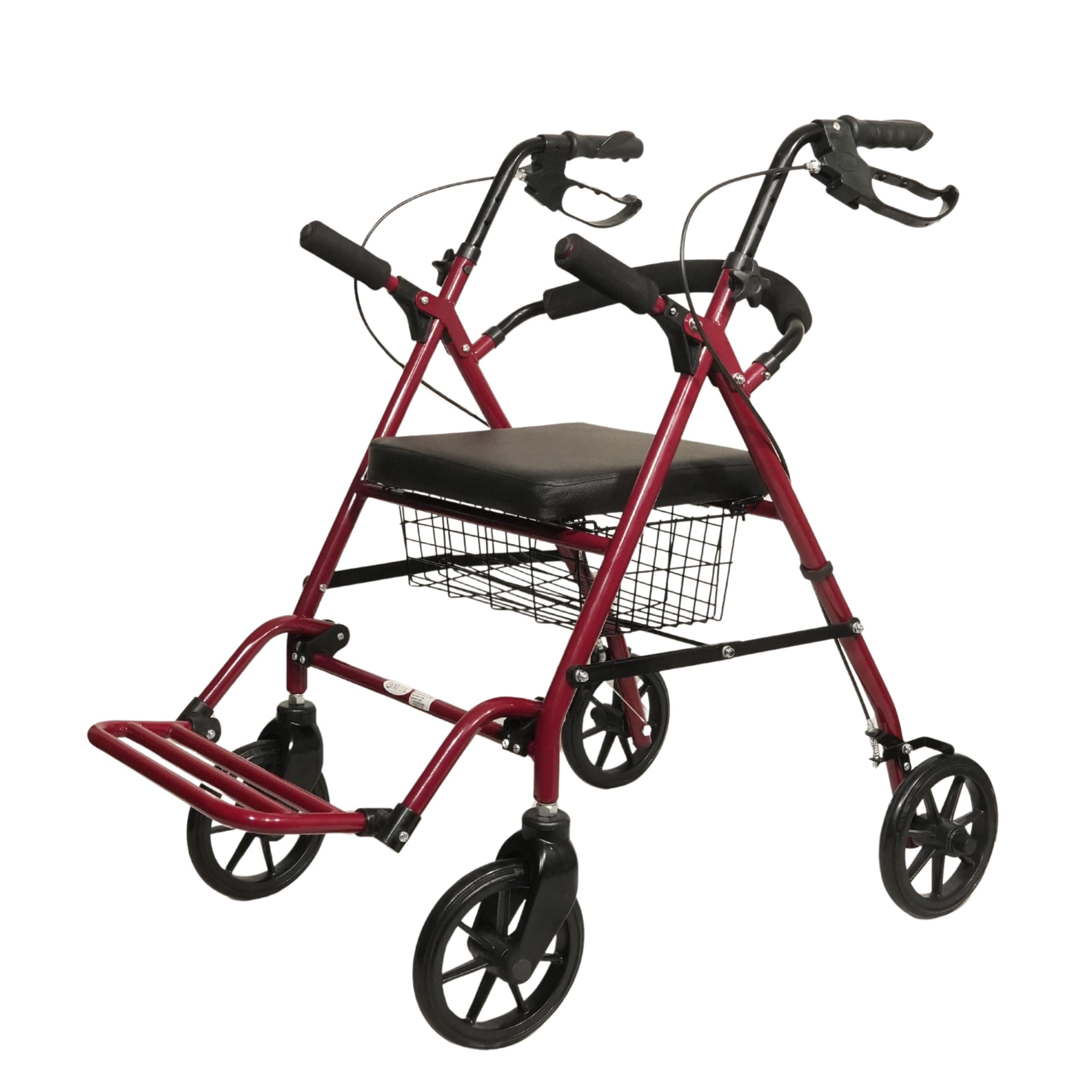 Entros Premium Aluminum Lightweight Foldable Height Adjustable Rollator Walker With Seat and Wheel | CE & ISO Certified | Ideal for Senior Citizen, Old People & Handicap | SC5001.