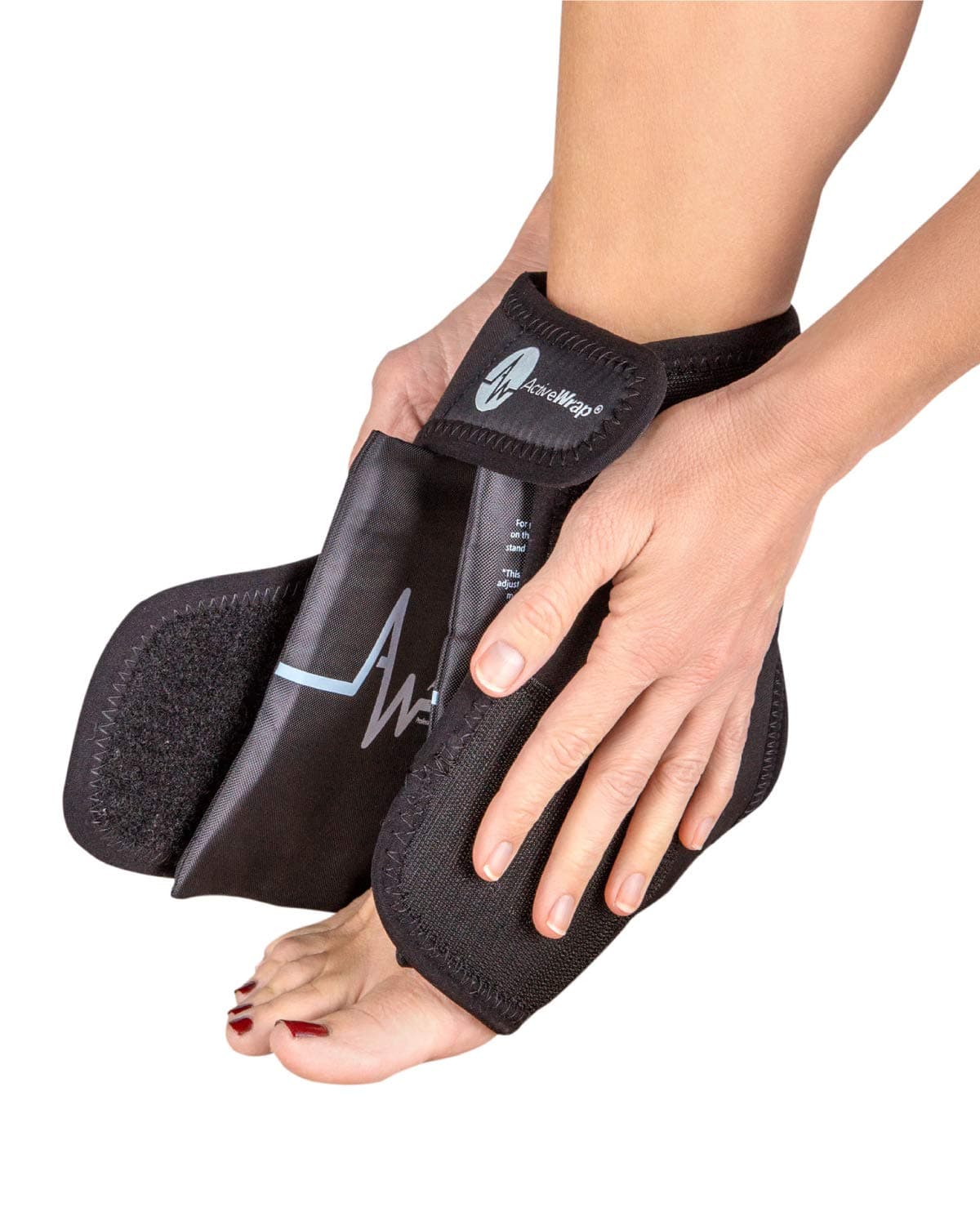 AW ACTIVEWRAP Foot & Ankle Ice Pack Wrap with Reusable Hot Cold Packs for Plantar Fasciitis Pain Achilles Injuries - Large/X-Large