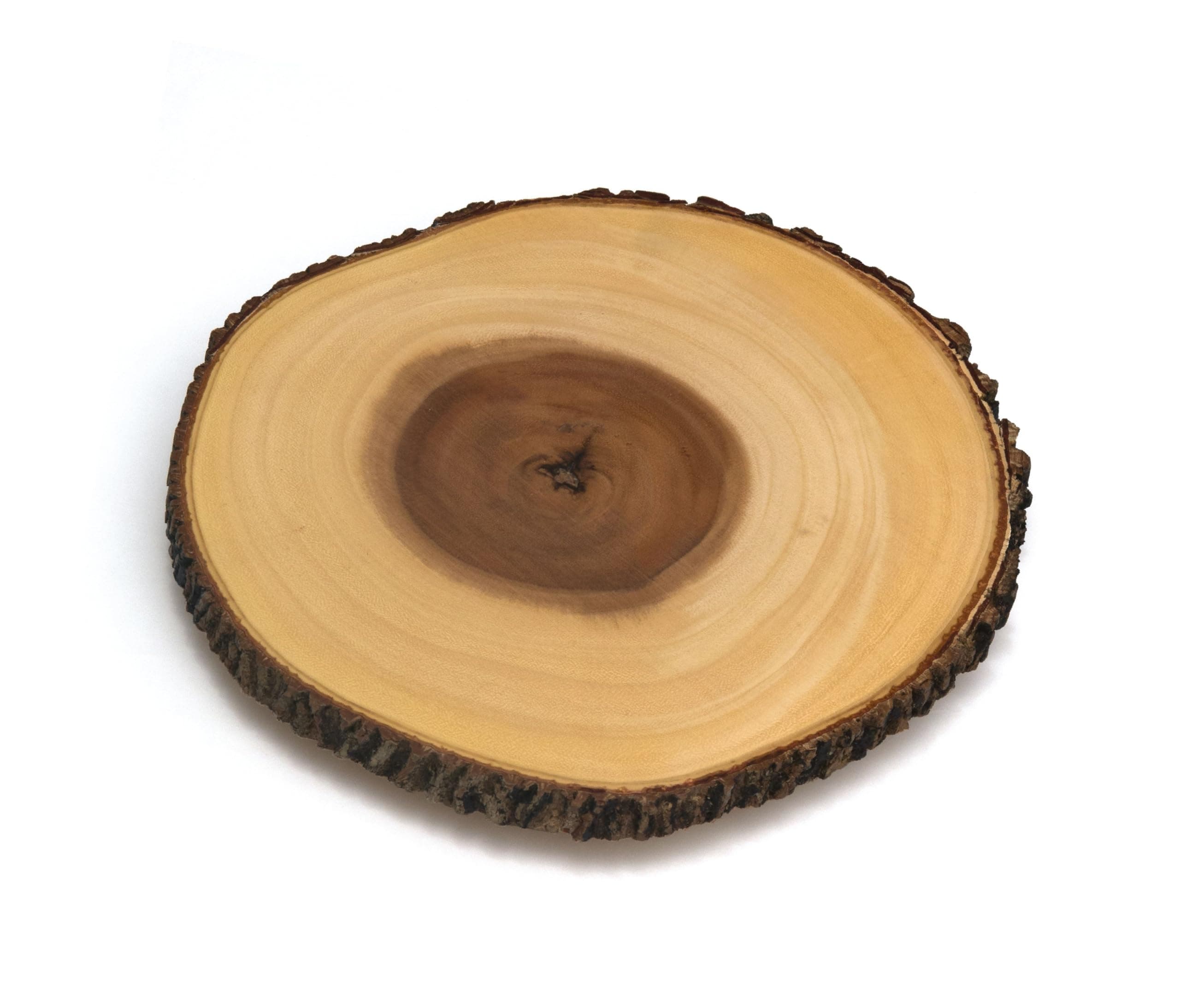 Lipper International Acacia Tree Bark Footed Server for Cheese, Crackers, and Hors D'oeuvres, Large