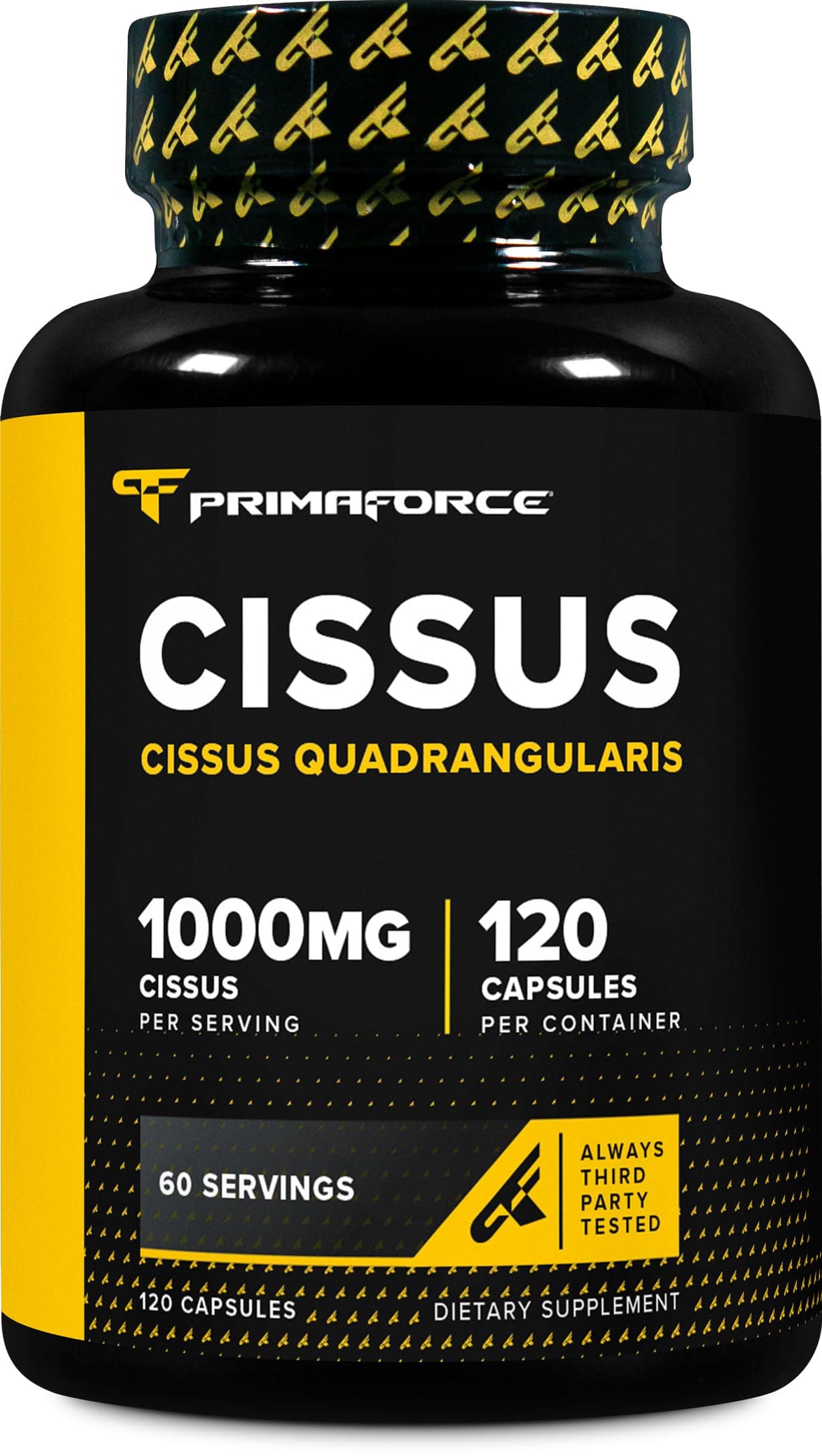 - Primaforce Cissus Quadrangularis Extract, 120 Capsules, 1000mg per Serving - Gluten Free, Non-GMO