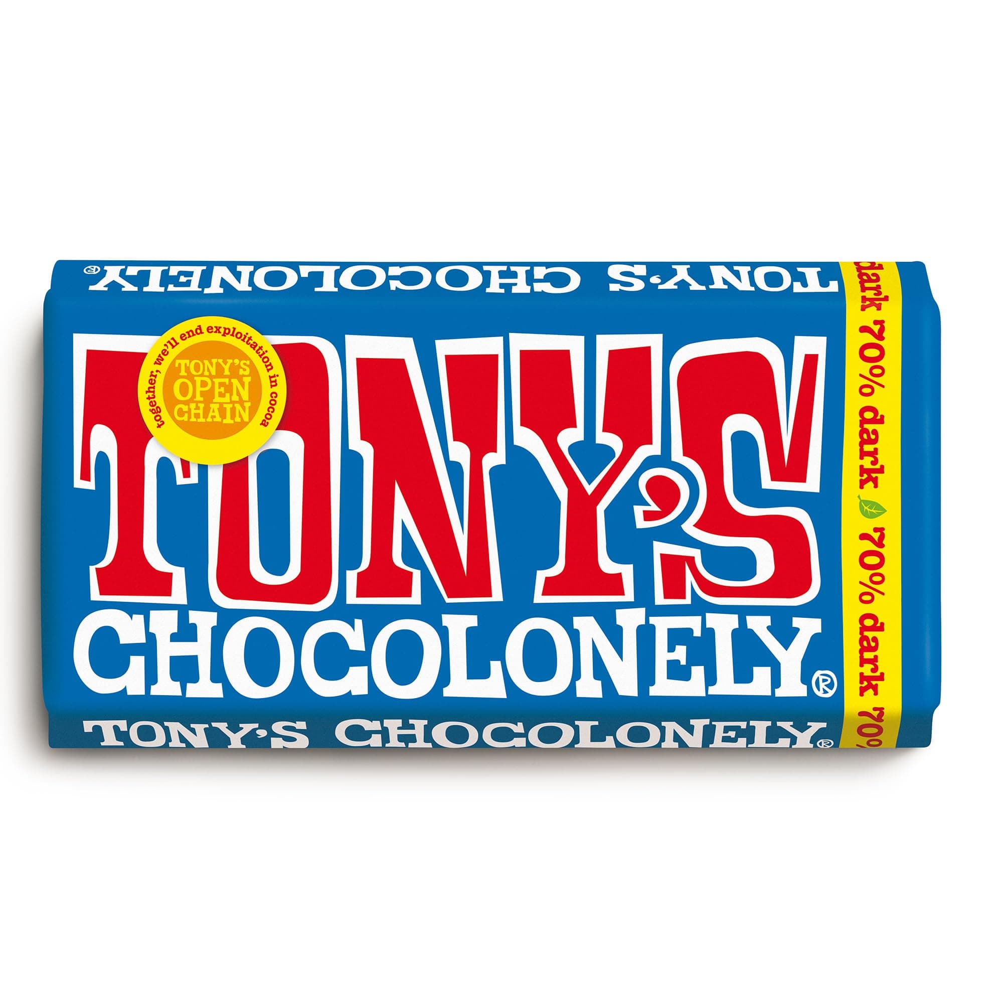 TONY'S CHOCOLONELY DARK CHOCOLATE 70%