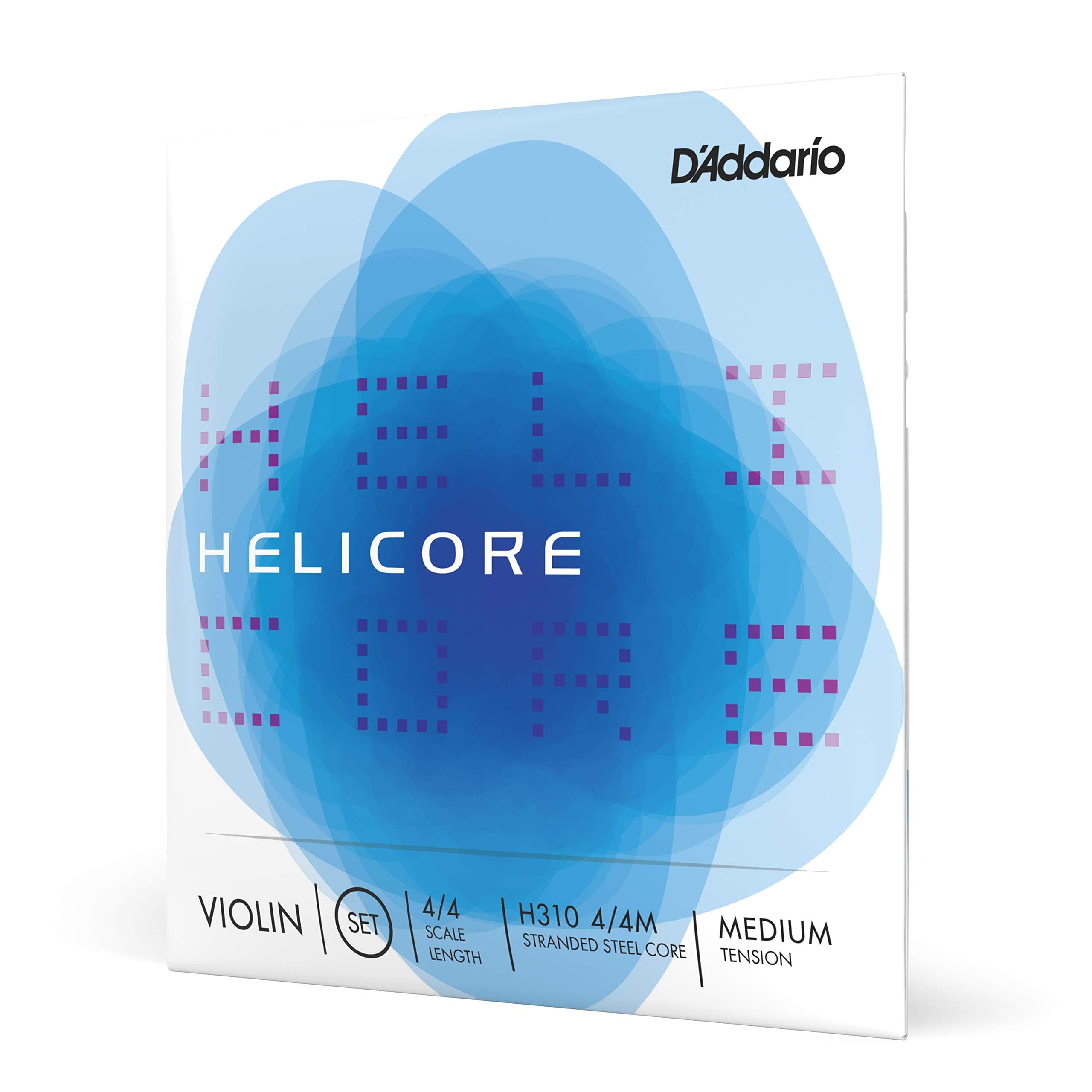 Orchestral - Helicore 4/4 Size Violin Strings Set with Plain Steel E String - H310 4/4M - Full Set - Medium Tension